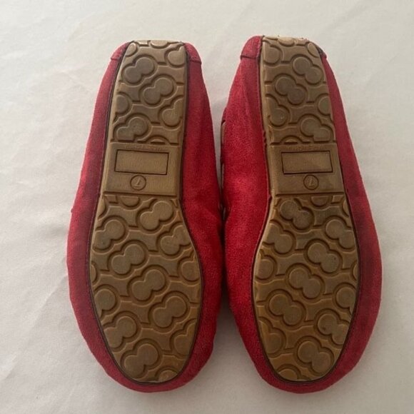 SPORTO Women’s Faux Fur/Suede Red Moccasin Slippers - Size 7M - Picture 4 of 4